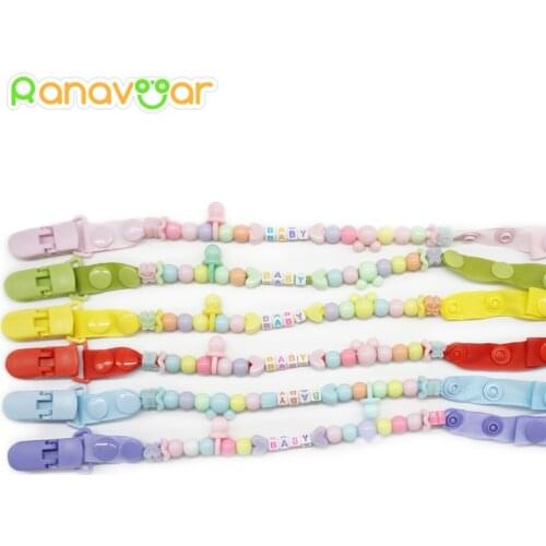 Toddler Baby Hand Made Dummy Pacifier Clip Chain Holder Soother Nipple Strap With Words Feeding Supplies