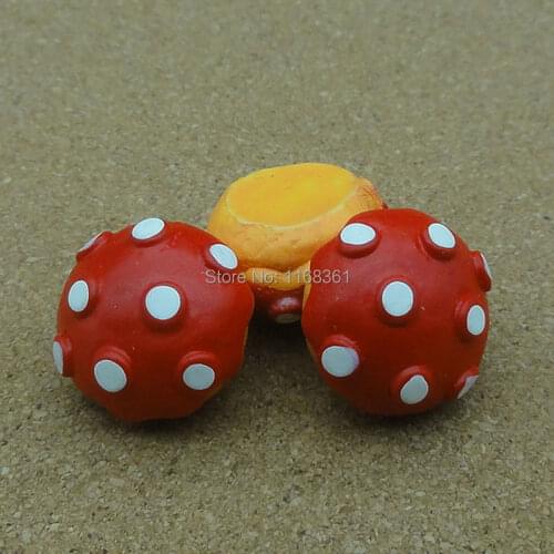 1pcs/lot resin flat back red mushroom biscuit 18mm Cabochons Hair Bow Center Card Frame Making Craft DIY B109-1