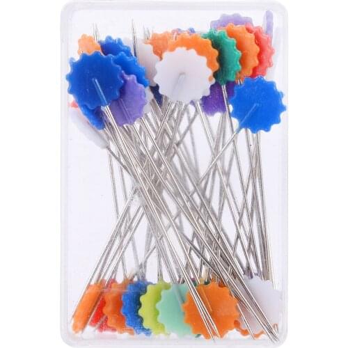 100pcs Patchwork Needle Craft Flower Button Head Pins Embroidery Pins For DIY Quilting Tool Apparel Sewing Accessories
