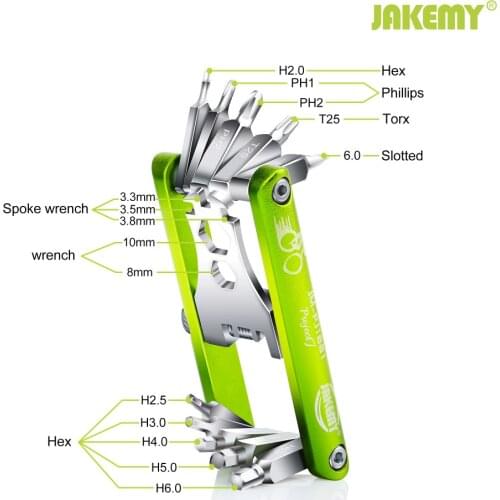 11 In 1 Bicycle Repair Tools Mountain Road Bike Multi Repair Folding Tool Set Kit Spoke Hex Wrench Screwdriver Multifunction