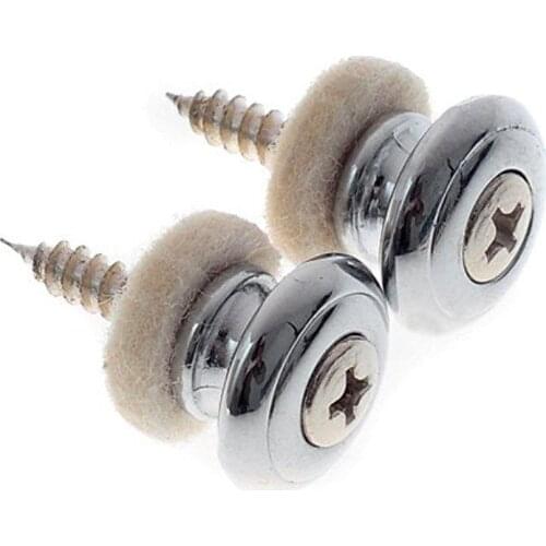 2pcs Mushrooms Head Guitar Strap Buttons Strap Locks Chrome Guitarra Belts Button Buckles Guitar Parts