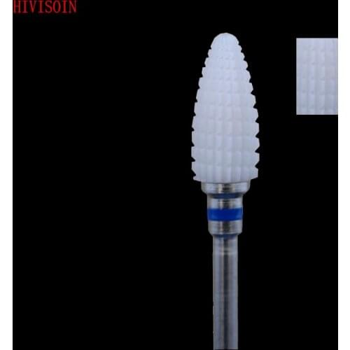 2Pcs/Lot Bullet Shape- Spiral Cut - White Zirconia Ceramic Dental Lab Burs - ISO 272 (M) 2501.060