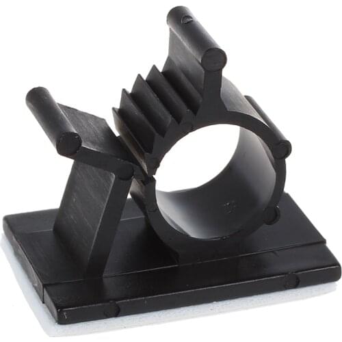 25 Pcs Black Adhesive Backed Nylon Wire Adjustable Cable Clips Clamps