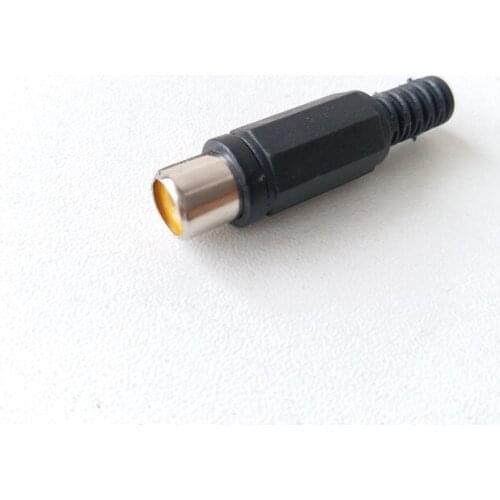 30pcs RCA female fitting plastic octagonal lotus nickel plated plastic mounting head Lotus female RCA female