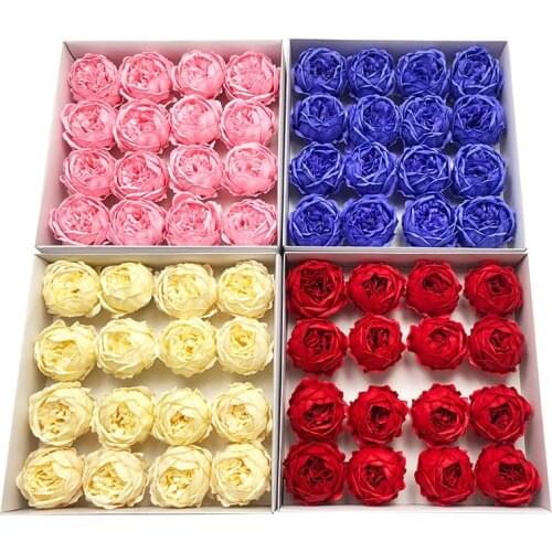 9CM big Peony Artificial Flower Head Soap Flower Head for Valentines Day Gift Love Gift DIY Wedding Home Decoration 16pcs/box