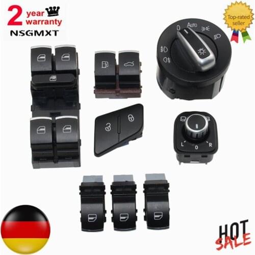 AP01 Set Headlight Switch with light For VW/Jetta/GTI/Golf MK5 MK6 Auto Chrome 3C8941431A 5ND941431B 5ND959857 5ND959855