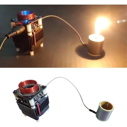 Tesla coil hfsstc electronic candle high frequency plasma flame demo diy 36-48v DC Technology Experimental Teaching Model