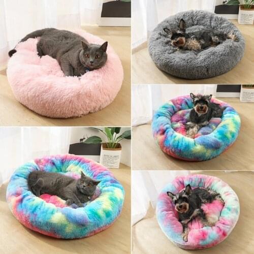 Pet Dog Bed Comfortable Donut Cuddler Round Dog Kennel Ultra Soft Washable Dog and Cat Cushion Bed Winter Warm Sofa hot sell