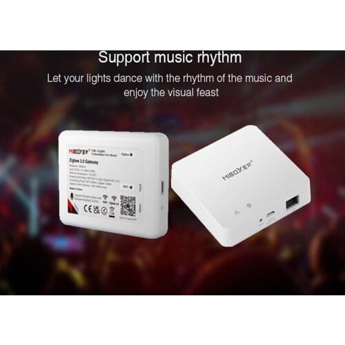 Miboxer ZB-Box1/ZB-Box2 Zigbee 3.0 Wireless/Wired Gateway DC5V Smartphone APP Control Support Third Party Voice control