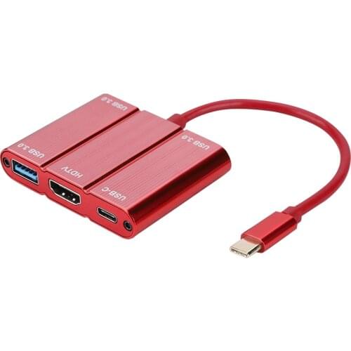 Multi-Function Five-In-One Type-C To HDMI-Compatible+USB 4K/2K Converter Adapter Mobile Phone / Notebook Transfer Projector