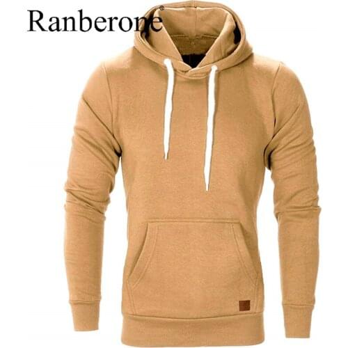 Mens Hooded Hoodies Sweatshirt Sweater Jumper Comfy Pullover Outwear Coat Tops Sportswear Spring Autumn Male Sweatshirts New