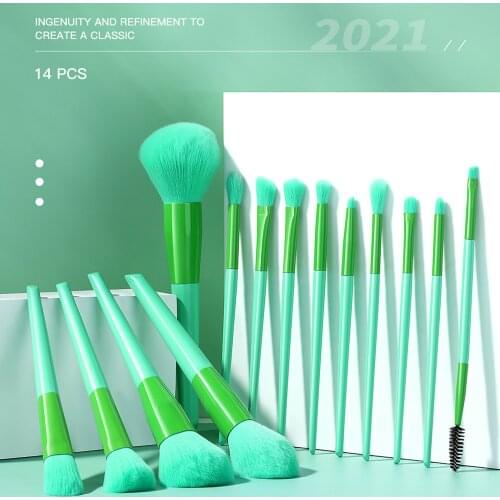 14 candy super sweet makeup brush set, eye shadow brush, eyelash brush, full set of beauty tools