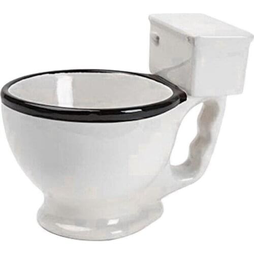 Novelty Toilet Ceramic Mug with Handle 300Ml Coffee Tea Milk Ice Cream Cup Funny for Gifts