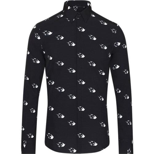 New Arrival High Quality Full Digital Direct Jet Swallow Print Men Youth Casual Long Sleeve Fashion Casual Shirts Size M-2XL3XL