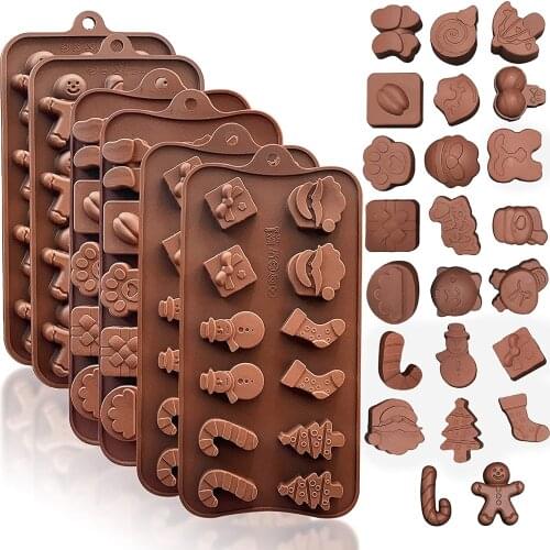 Christmas shape design Cookie Shaping Decorating Baking Trays Xmas Chocolate Mold Gingerbread Man Christmas Candy Mould