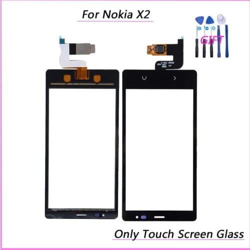 New For Nokia X2 X 2 Dual SIM RM-1013 X2DS Touch Glass Front Glass Digitizer Panel Sensor replacement Parts (No lcd