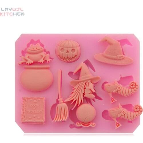 DIY Halloween Silicone Molds Easter Witch Supplies Pumpkin Chocolate Candy Molds Cake Decorating Tools