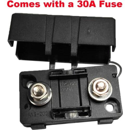 30A Heavy Duty Mini ANS Fuse Holder with 5pcs ANL Fuses for Car RV Forklift
