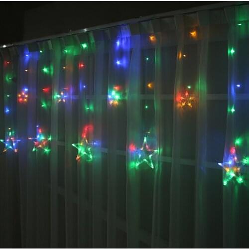 LED Star Colorful String Gypsophila Wedding Bedroom Room Curtain Lights Lantern Decorative Lights 220V Christmas String Lights