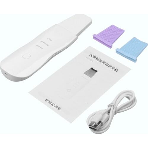 Ultrasonic Facial Skin Scrubber Cleaner Ion Acne Blackhead Remover Peeling Shovel Cleaner Facial Massager Skin Care