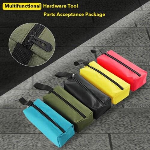 Oxford Canvas Storage Hand Tool Bag Waterproof Screws Nails Drill Bit Metal Parts Storage Origanizer Makeup Comestic Pouch Bags