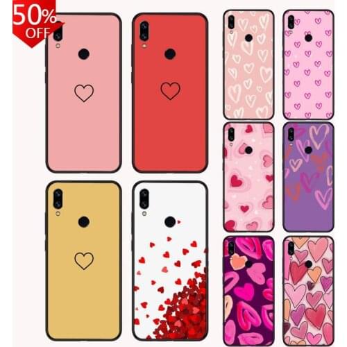 Candy Color Cute Love Heart Phone Case For Xiaomi Redmi Note 4 4x 5 6 7 8 Pro S2 PLUS 6A PRO Silicon Back Cover Funda Shell