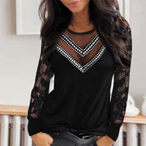 YOUYEDIAN Lace Blouses