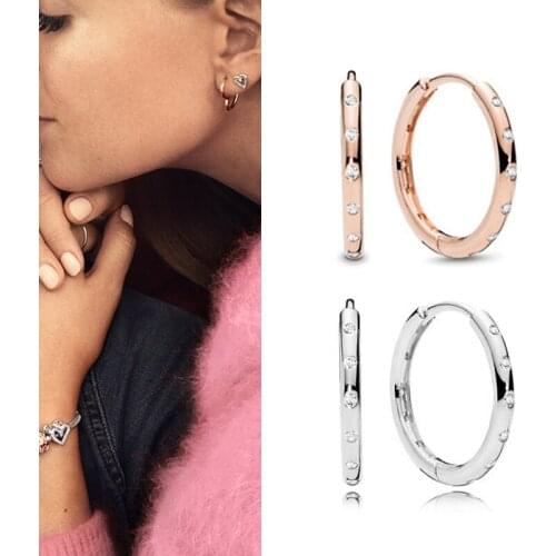 100% S925 Silver New Spray Hoop Water Drop Fashion PAN Earrings Womens Wedding Day Gift Diy Charm Boutique Jewelry