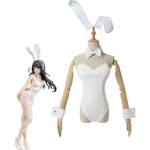 Bunny Girl Cosplay Costume Sakurajima Mai Cosplay Sexy Costume Leather Jumpsuit Seishun Buta Yarou wa Bunny Girl Senpai