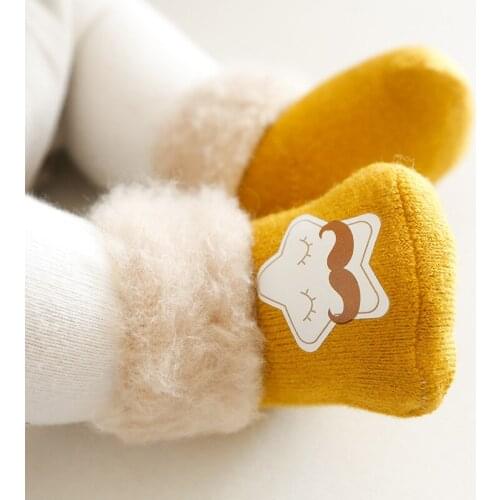 Winter Warm Baby Socks Cute Cartoon Newborn Babe Boy Girl Floor Socks 0-5y Kids Socks