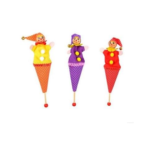 1PCS Code novelty toys hide and seek clown trumpet clown pull bucket telescopic toys