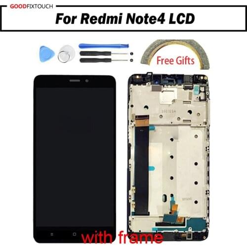100% tested ok 5.5" for Redmi NOTE 4 LCD Display Touch Screen Panel Digitizer Assembly with frame For Xiaomi Redmi Note4 lcd