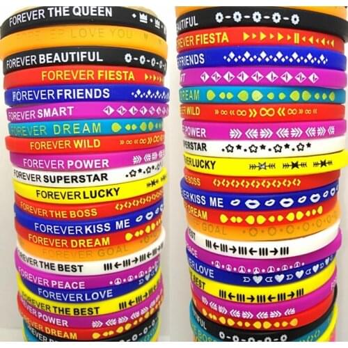 Wholesale lot 120pcs Mult-Color Mix Friendship Silicone Bracelets Rubber Sports Wrist Girls Men Women Toys Bangles GREAT GIFT