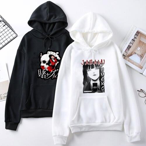 Anime Kakegurui Yumeko Jabami Japanese Funny Cartoon Hoodies Men Unisex Harajuku Streetwear Sweatshirt Hip Hop Cool Hoody Male