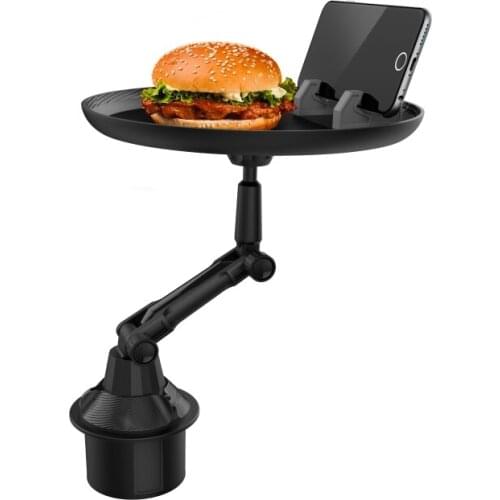 Car Food Tray 360º Adjustable Mobile Phone Mount Stand Snack Tray Drink Tray New