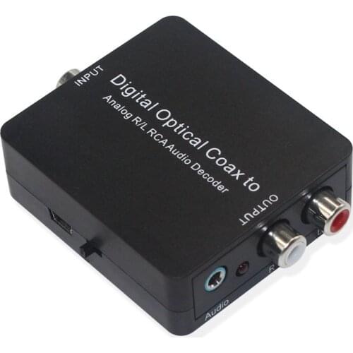 DAC Amp Digital To Analog Audio Converter RCA 3.5mm jack Headphone Amplifier Toslink Optical Coaxial input for Dolby DTS Stere