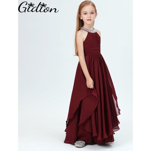 Kids Princess Dress For Girl New Year Party Costume Pageant Gown Dress Little Bridesmaid Children Wedding Party Dress 2-14Yrs