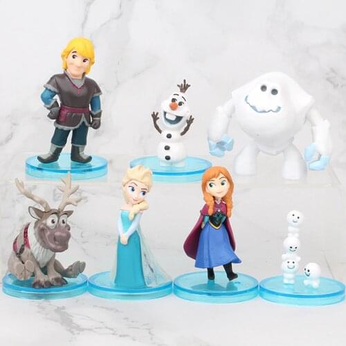 Disney Frozen 2 Snow Queen Elsa Anna PVC Action Figure Olaf Kristoff Sven Anime Dolls Figurines Kids Toy Children Gift 5~11CM