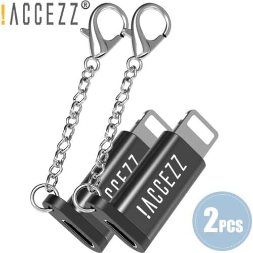 !ACCEZZ Mini OTG 8 Pin to Micro USB Female Cable Adapter For iPhone 5 5S 5C 6S SE 6 7 8 Plus X XS XR Data Sync Charger Connector