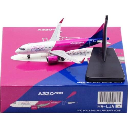 Diecast 1/400 Scale A320 NEO HA-LJA WIZZ Air airline Aircraft 320 Plane Model Airplanes collectible show model Toy
