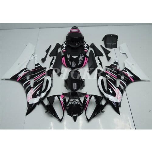 New ABS Plastic Shell Motorcycle Fairing Kits Fit For Yamaha YZF 600 R6 2006 2007 06 07 Bodywork Set Custom Black Pink