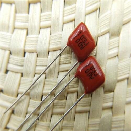 50pcs CBB capacitor 0.01uF 103J 10nF 100V CBB pitch 5mm 100V103 CL21X