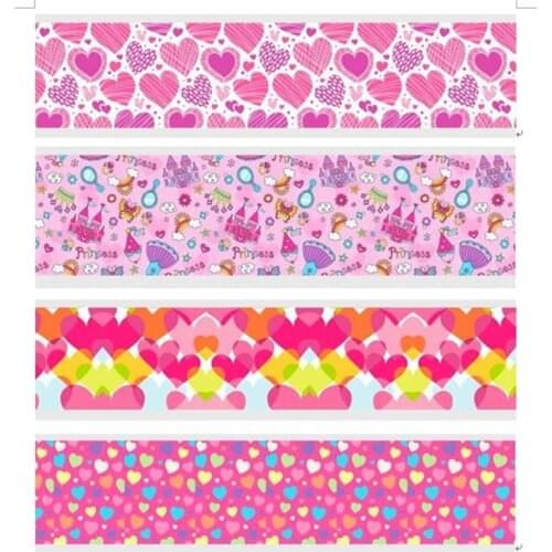 New Arrival ribbon 50Yards 16mm-75mm Valentines Day Love Grosgrain/FOE Ribbons for DIY Bow Craft Wedding Decoration