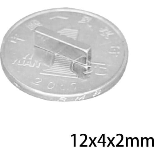 20~1000PCS 12x4x2 mm Powerful Magnets sheet 12mmX4mm Block Permanent Magnet 12x4x2mm Thin Neodymium Magnet Strong 12*4*2 mm