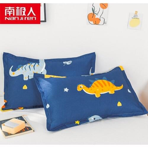 NANJIREN Home Textile Products Cartoon Print Water Wash Solid Color Breathable Polyester Comfortable Adults Pillowcase
