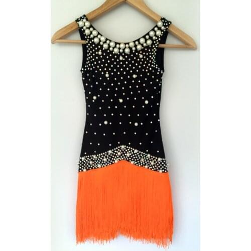 New latin dance costumes sexy diamond beads latin dance dress for children women latin dance competition dresses S-4XL