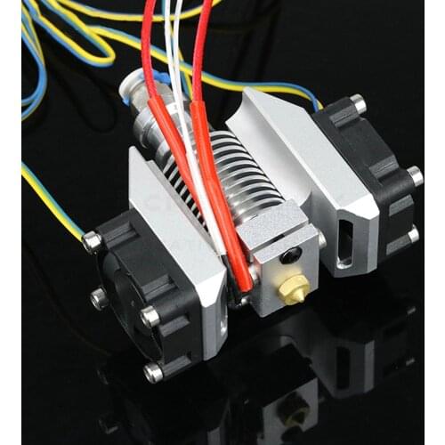 New V6 Metal Hotend Print Head Kit With Super Cooling Fan Duct + V6 Circular Heat Sink + 3010 Cooling Fans Undate For Titan UM2