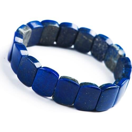 Genuine Deep Blue Lapis Lazuli Natural Stone Rectangle Crystal Beads Bracelet 15*5mm Dropping Shipping Birthday Gift AAAAA