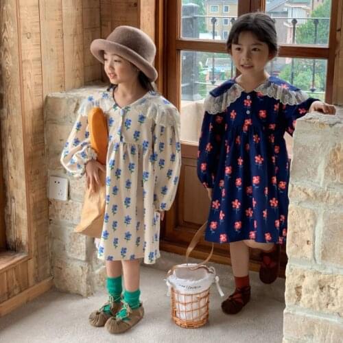 Girl Dress Kids Baby Gown 2021 Lovely Spring Autumn Toddler Outwear Party Wedding Princess Tutu Dresses Cotton Children Clothing