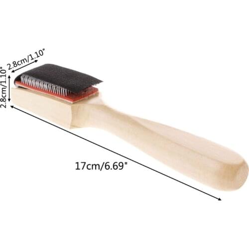 Wood Suede Sole Wire Cleaners Dance Shoes Cleaning Brush For Footwear